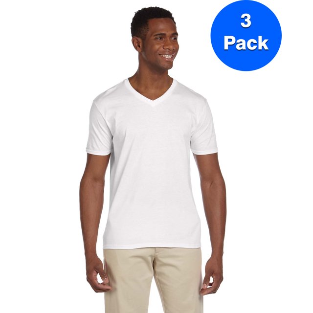 Gildan T-Shirt à Col en V Softstyle pour Hommes - G64V (Lot de 3)