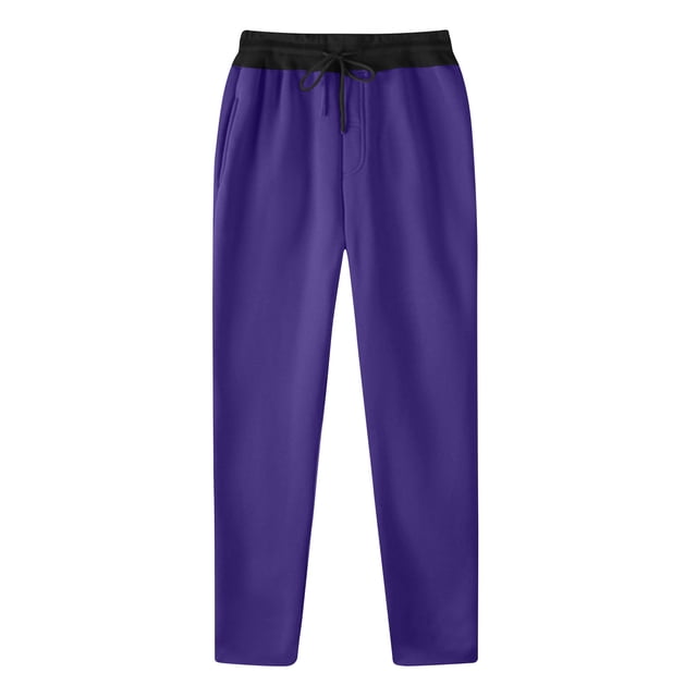 RKSTN Mens Pants Fashion Drawstring Elastic Waist Solid Color Casual Sweat Length Pants Soft Comfortable Workout Pants