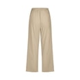 thumbnail image 5 of Capris de Course avec Poches Pantalon Jambe Droite Coupe Jambe Femmes Taille Polyester Pantalons Raccourcis Pantalons Capris Décontractés pour Dames Style C-74 Kaki m, 5 of 5