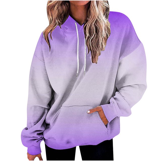 DPTALR Pochette Imprimée à Manches Longues pour Femmes Tops Décontractés Pull-Shirt à Capuche Boutonné