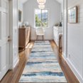 thumbnail image 4 of Abstract 3x10 Kitchen Runner Rug - Indoor Washable Non Slip Rugs for Hallway Bedroom Low Pile Living Room Office Long Carpet Soft Modern Home Decor Floor Mat for Bathroom Laundry 3x10 Blue, 4 of 8