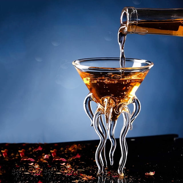 Fridja Économies d'Été Verre à Cocktail Transparent Méduse Verre à Whisky Vin Champagne