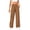 Coffee, variant on Pisexur Womens Dress Pants Fashion Solid Color Button Loose Comfort Wide Leg Pants High Waist Straight Leg Pants Casual Baggy Office Formal Work Pants with Pockets