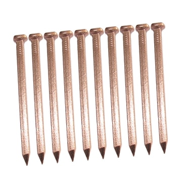 Luzkey 10 Pieces Copper Nails Multifunctional Sturdy Accessories Slate Spikes Roofing Finish for Home Improvement Landscaping Stumps , 100mm