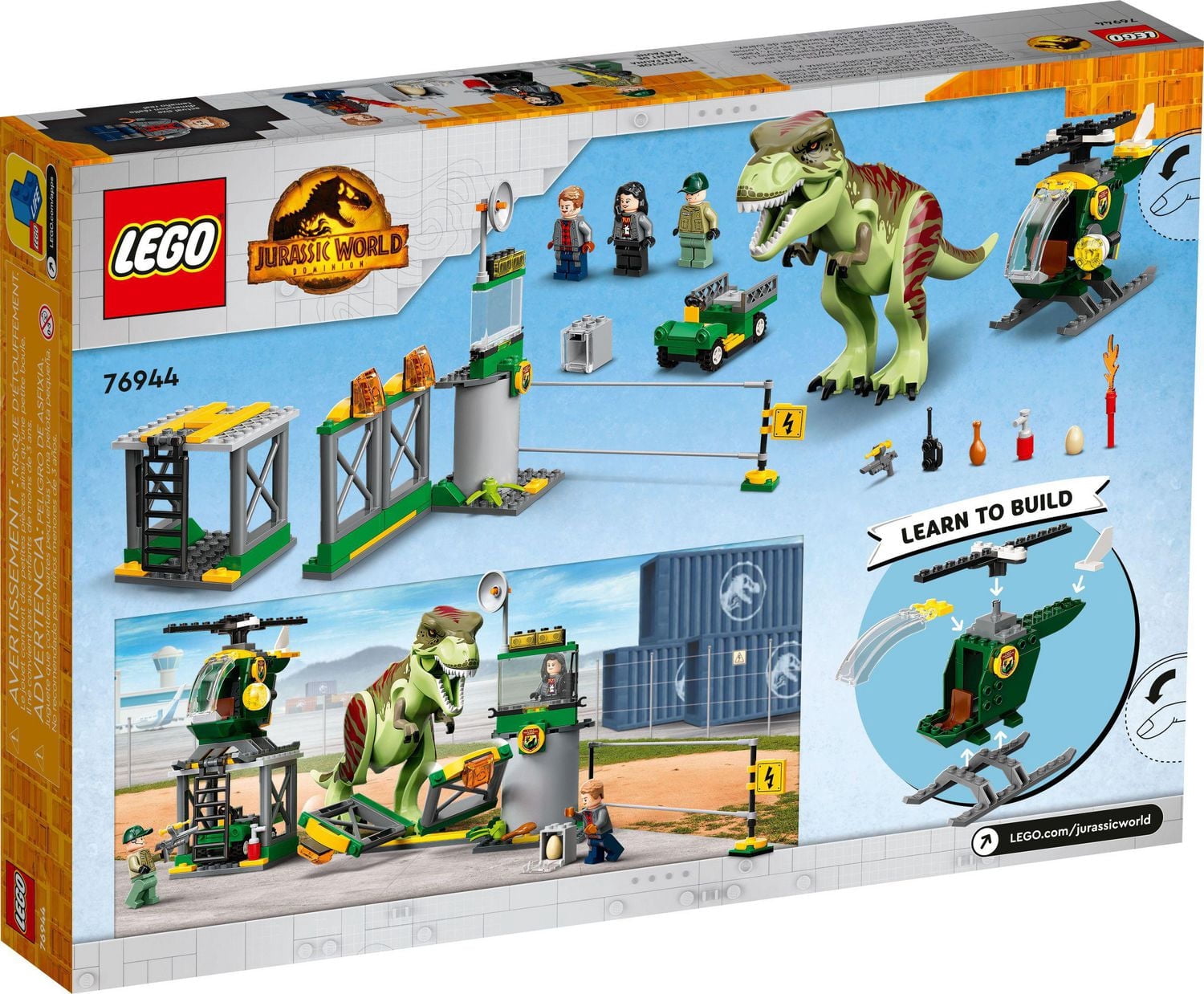 LEGO Jurassic World T. rex Dinosaur Breakout 76944 Ensamble de construction (140 pièces)