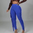 thumbnail image 4 of Birdeem Womens Sexy Tight Solid Color Fringed Bandage Trousers, 4 of 9