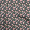 thumbnail image 1 of oneOone Tissu Popeline de Coton Bleu Matériel de Robe Florale Tissu Imprimé Tissu au Mètre 42 Pouces de Large, 1 of 4