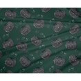 thumbnail image 4 of oneOone Polyester Lycra Teal Green Fabric Cat Face Animal Sewing Craft Projects Fabric Prints By Yard 56 Inch Wide, 4 of 4