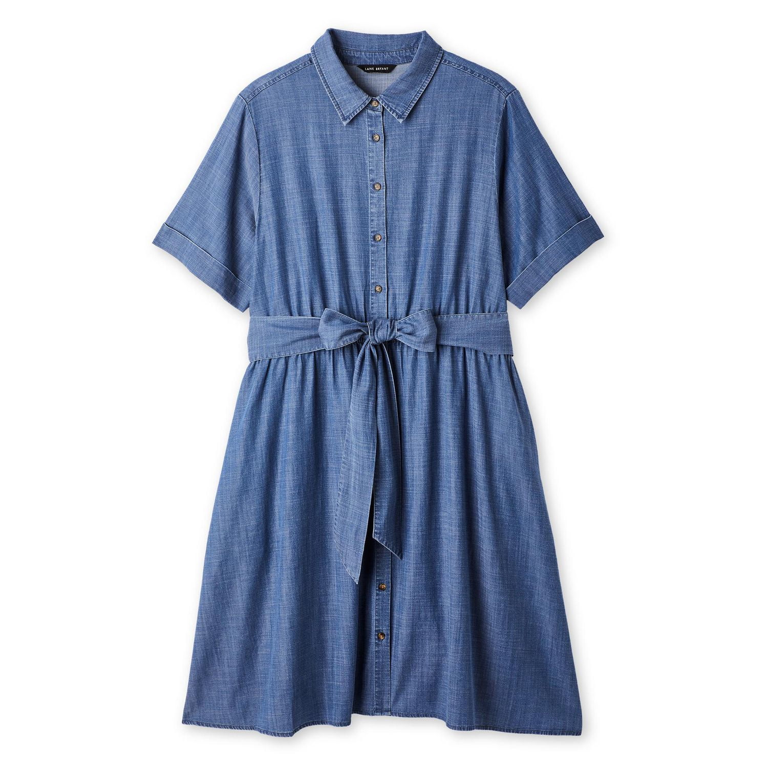 Lane Bryant Women'S Plus Shirt Midi Dress