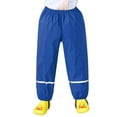 thumbnail image 2 of MIASHUI Pantalon de Pluie pour Enfants Imperméable Pantalon de Randonnée Coupe-Vent Léger par-Dessus, Bleu, 1-2 Ans, 2 of 5