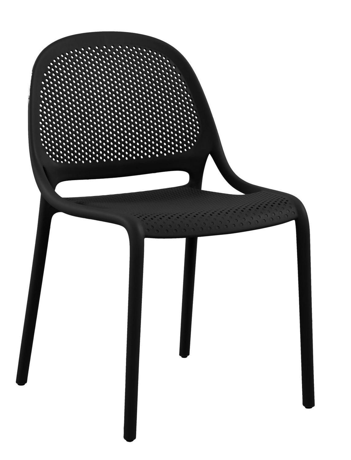 Chaise à dîner sans accoudoirs Summer noir (4 chaises/boîte)
