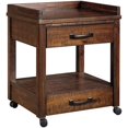 thumbnail image 1 of Ashley Furniture Baldridge 2 Drawer Mobile Printer Stand in Rustic Warm Brown, 1 of 2