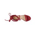 thumbnail image 4 of BLISSFUL STEP Women's Open Toe Lace Up Mid Chunky Heeled Sandals, 4 of 7