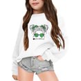 thumbnail image 1 of PMVFHDE Chandails pour Fille Chandails pour Enfants Filles Automne et Hiver Partie Lettres Imprimées Col Rond Chandail à Manches Longues Blanc, 7-8 Ans, 1 of 6