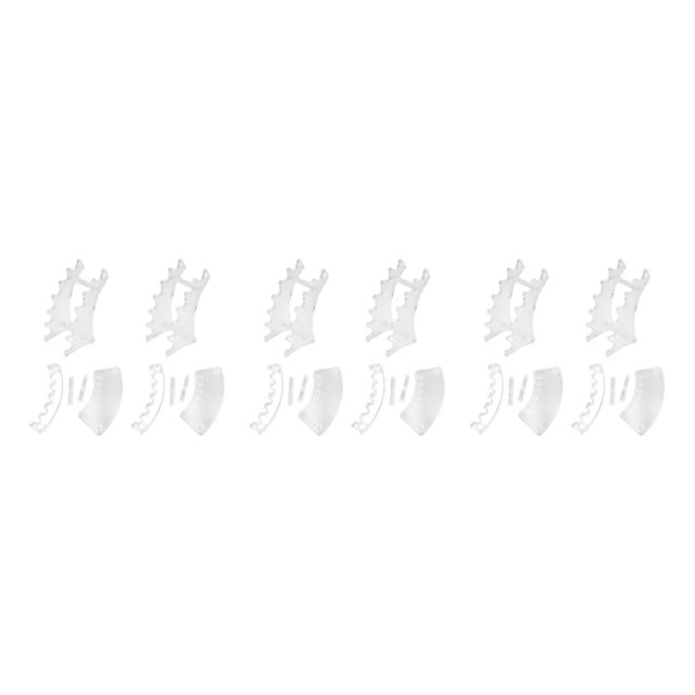 Decodeary 4pack/lot Easy Cleaning Ballpoint Pen Display Stand Unique Durable Plastic Transparent Color 3Set