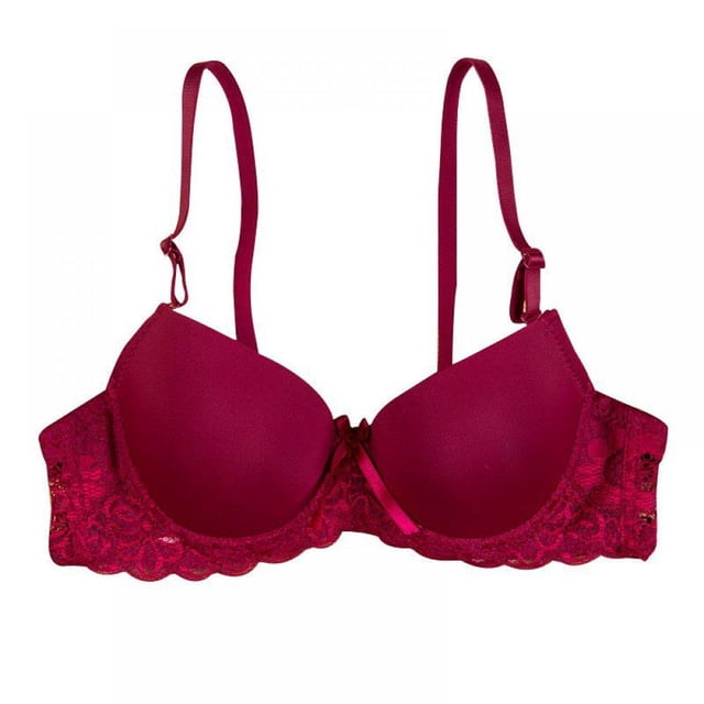 Women’s Push Up Lace Bra Comfort Padded Underwire Bra Lift Up Add One Cup