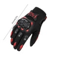 thumbnail image 3 of Red Motorcycle Riding Gloves Pair For Racing Motocross Bike Durable Protective Gloves With Grip Control Palm Width 3.74-3.94 Inches Breathable Gloves 5.29 Oz, 3 of 6
