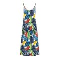 thumbnail image 4 of Ovzne Robes pour Femmes Robe de Plage Robes d'Été pour Femmes Imprimé Sans Manches Col Rond Robe Décontractée Longues Robes Robe de Printemps Imprimée Liquidation, 4 of 5