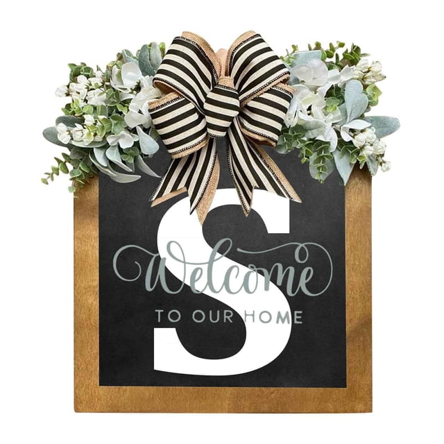 Matoen Last Name Year Round Front Door Wreath Decorative Hanging Plaques In Front Of The Door