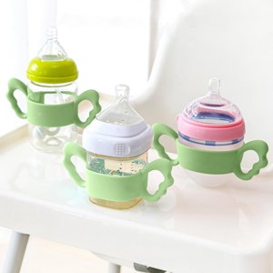 Clearance Hcnuuo Personalized Baby Bottle Handles Soft Silicone Easy Carry Handle Reusable Baby Bottle Label With Handle For Daycare