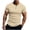 Khaki, variant on cfhntfmh Men's Henley Shirts Casual Ribbed Knitted Summer T-Shirt Slim Fit Short Sleeve Workout Muscle Tops for Gym