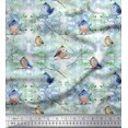 thumbnail image 1 of Soimoi Rayon Fabric Branch & Bird Artistic Fabric Prints by Yard 42 Inch Wide, 1 of 3