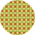 thumbnail image 1 of Ahgly Tapis Rond Lavable en Machine Intérieur Transitionnel Vert, 3 Pieds Rond, 1 of 7