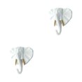 thumbnail image 4 of Wweixi Coat Hooks Easy To Install And Wide Application For Added In Daily Life White gold (elephant 2Set, 4 of 6