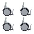 thumbnail image 1 of 4Pcs Roulettes de Frein en Caoutchouc avec M10 Fil Tige Meubles Pivotants Accessoires 2in, 1 of 14
