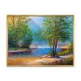 thumbnail image 1 of Designart Green Trees By The Riverside FLOAT FRAME WALL ART, 1 of 4