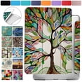 thumbnail image 1 of iPad 7.9 Inch Mini 3 Mini 2 Mini 1 Gen [Mini 3rd 2nd 1st ] A1599 A1489 A1432 MH3F2LL/A MH3G2LL/A MH3E2LL/A Shock Proof Magnetic Dual Angle Stand with Honeycomb Pattern Printed Cover - Olivia Tree, 1 of 8