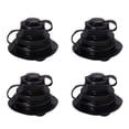 thumbnail image 1 of KAKOWELY 4pcs PVC Boston Boat Air Anti-leak Inflation Pump Hose Adapter for Inflatable Boats Kayak Airbed Canoe Pool Raft Rubber Dinghy (Black),2.36"X2.36"X1.65", 1 of 5
