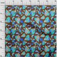 thumbnail image 3 of oneOone Polyester Spandex Brown Fabric Abstract Floral Craft Projects Decor Fabric Printed By The Yard 56 Inch Wide, 3 of 5