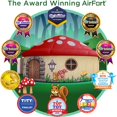 thumbnail image 4 of The Original Patented AirFort - Build A Fort in 30 Seconds Inflatable Fort for Kids Play Tent for 3-14 Years A Playhouse Where Imagination Runs Wild Fan not Included (Mushroom House), 4 of 5