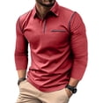 thumbnail image 1 of FAIWAD Men's Long Sleeve Shirts Casual Button Down Basic Golf Pullover Tops Lightweight Work Athletic T-Shirt, 1 of 6