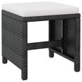 thumbnail image 5 of vidaXL 9 Piece Outdoor Dining Set Poly Rattan and Acacia Wood Black, 5 of 5