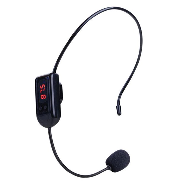 MesaSe RadioFM Wireless Headset Microphone Handsfree Megaphone Mic for Loudspeaker