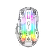 Rbaofujie Wireless Bluetooth Mouse Wired Connection Wireless Connection Bluetooth Connection The Third Mock Examination Full Transparent RGB Cool Light Effect 5-gear DPI Adjustment Game Mouse