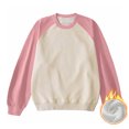thumbnail image 2 of cfhntfmh Chandail à Col Rond pour Hommes Mode à Blocs de Couleur Manches Longues Chandail à Enfiler Hauts Chaud en Molleton Chandails de Base Automne Hiver Manteau, 2 of 6