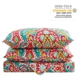 thumbnail image 3 of JML Microfiber Quilt Set, 3-Piece, Orange & Teal, Queen Size, 3 of 6