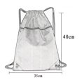 thumbnail image 2 of Travel Nylon Drawstring Bag Sack Beach Gym gym bag sack Backpack Shoes Bags White, 2 of 9