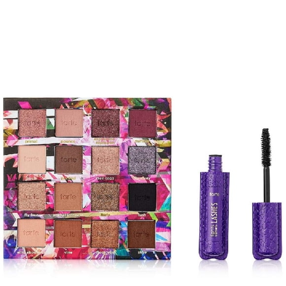 tarte Glamazon 2 Piece Natural Eye-shadow &Deluxe Size Lights Camera Lashes Mascara