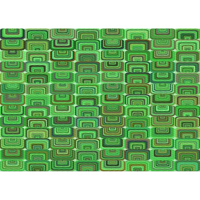 Ahgly Tapis Rectangulaire Lavable en Machine Intérieur Transitionnel Vert Néon, 3 Pieds x 5 Pieds