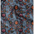 thumbnail image 1 of Soimoi Blue polyester Crepe Fabric Wild Animal Skin Decor Fabric Printed BTY 52 Inch Wide, 1 of 6