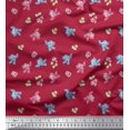 thumbnail image 1 of Soimoi Poly Georgette Fabric Leaves,Floral & Parrot Kids Decor Fabric Printed Yard 52 Inch Wide, 1 of 3