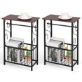 thumbnail image 1 of Costway 2 PCS Side Sofa Narrow Table w/ Removable Paper Holder for Living Room Toilet, 1 of 10