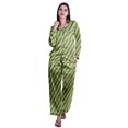 thumbnail image 1 of Moomaya Ensemble de Pyjama à Manches Longues et Shorts pour Femmes, Pyjama en Satin à Boutons pour Femmes, 1 of 6