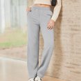 thumbnail image 4 of Womens Sweat Pants, Fashion Casual Solid Color Waist Sweatpants with Side Pockets, 4 of 6