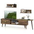 thumbnail image 1 of Gymax TV Stand Rustic Farmhouse Entertainment Center Suits TVs up to 85 Inches, 1 of 10