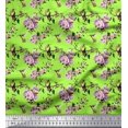 thumbnail image 1 of Soimoi Rayon Fabric Hummingbird,Leaves & Rose Floral Print Fabric by Yard 56 Inch Wide, 1 of 3